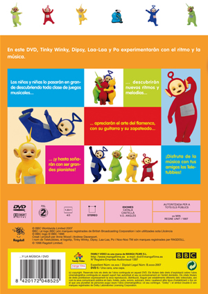 Carátula trasera de Teletubbies: Los Teletubbies y la msica