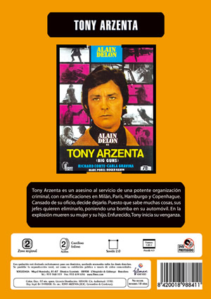 Carátula trasera de Tony Arzenta
