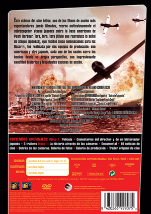 Carátula trasera de Tora! Tora! Tora! (Cinema Reserve)