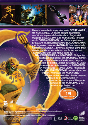 Carátula trasera de Transformers Beast Machines: Segunda temporada completa