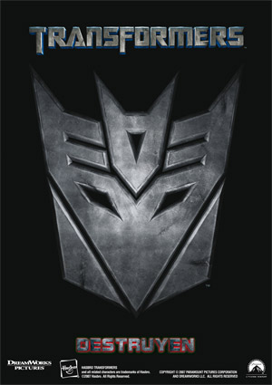 Carátula trasera de Transformers - Caja Metlica