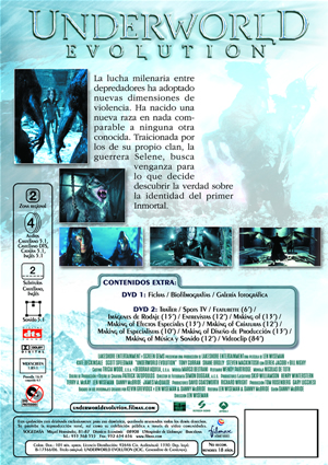 Carátula trasera de Underworld: Evolution Edicin especial