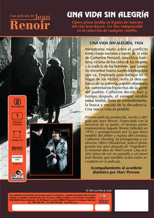 Carátula trasera de Jean Renoir: Una vida sin alegra