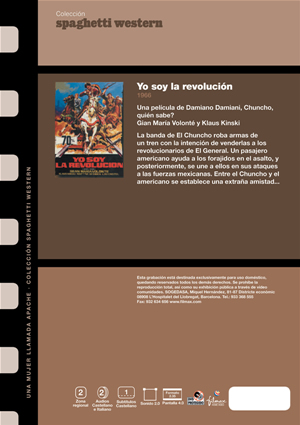 Carátula trasera de Spaghetti Western: Yo soy la revolucin