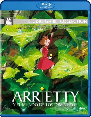 carátula frontal de Arrietty y el mundo de los diminutos