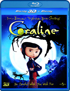 carátula frontal de Los mundos de Coraline 3D + 2D