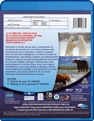 carátula trasera de IMAX - Osos