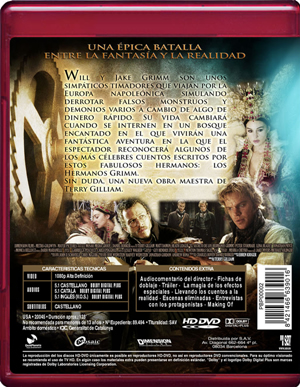 carátula trasera frontal de El secreto de los hermanos Grimm