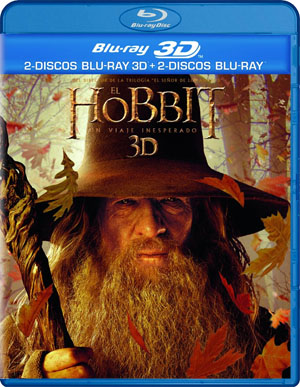 carátula frontal de El Hobbit: Un viaje inesperado 3D