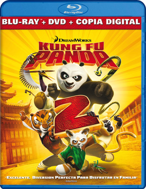 carátula frontal de Kung Fu Panda 2 + DVD + copia digital