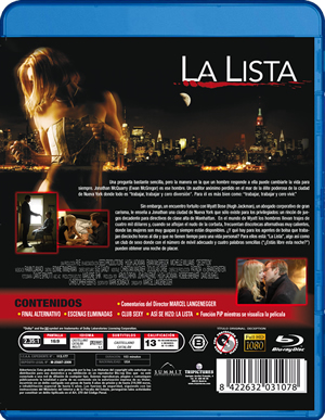 carátula trasera de La lista