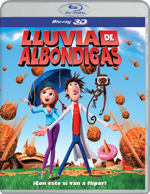 carátula frontal de Lluvia de albndigas Blu-ray 3D