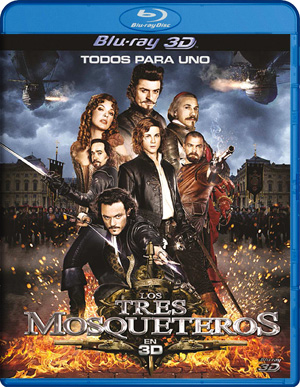 carátula frontal de Los Tres Mosqueteros Blu-ray 3D