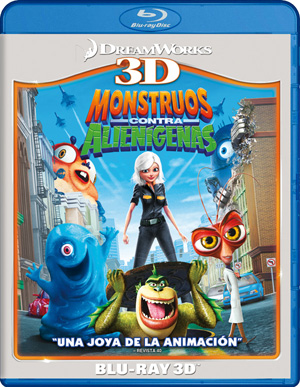 carátula frontal de Monstruos contra Aliengenas Blu-ray 3D