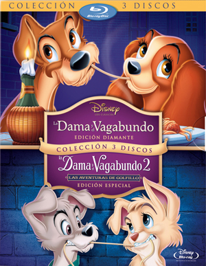 carátula frontal de Pack La Dama y el Vagabundo: Edici�n Diamante + La Dama y el Vagabundo 2: Las aventuras de Golfillo