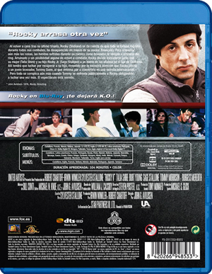 carátula trasera de Rocky V