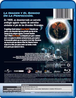 carátula trasera de Stargate (Puerta a las estrellas)