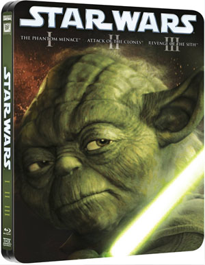 carátula frontal de Star Wars: Steelbook - Precuelas. Episodios I, II y III