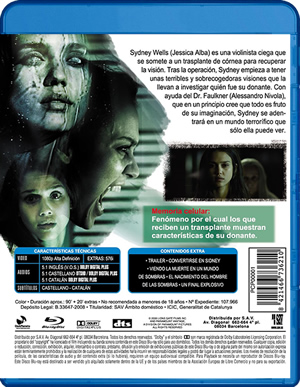 carátula trasera de The Eye (Visiones) - Alquiler