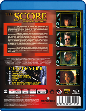 carátula trasera de The Score (Un golpe maestro)