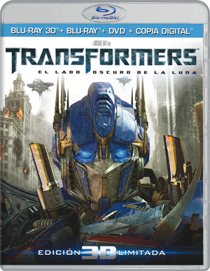 carátula frontal de Transformers 3: El Lado Oscuro de la Luna Blu-ray 3D