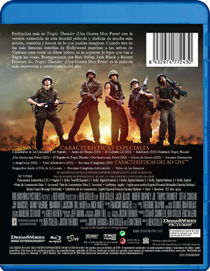carátula trasera de Tropic Thunder: Montaje del director