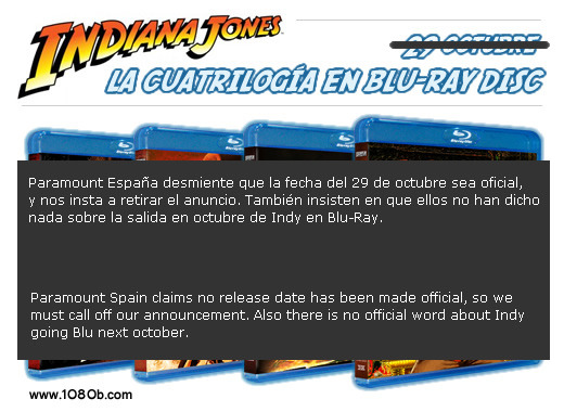 Indiana Jones en Blu-Ray